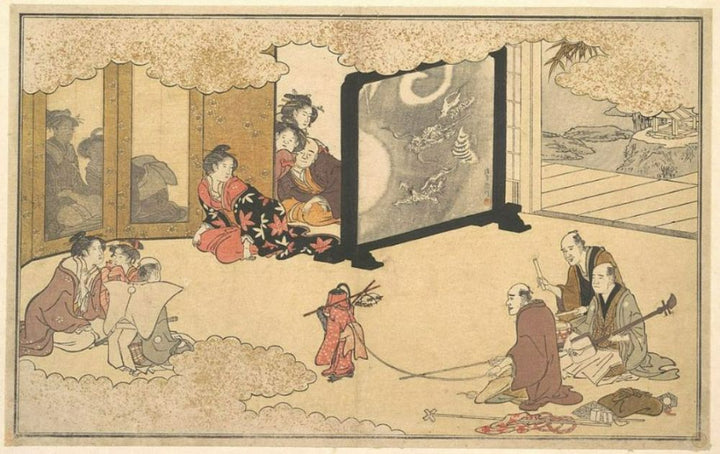 A monkey trainer performing at a noblemans house, c.1788 