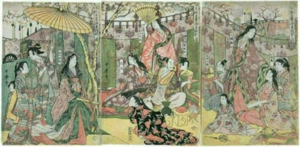 Hideyoshi and his wives 