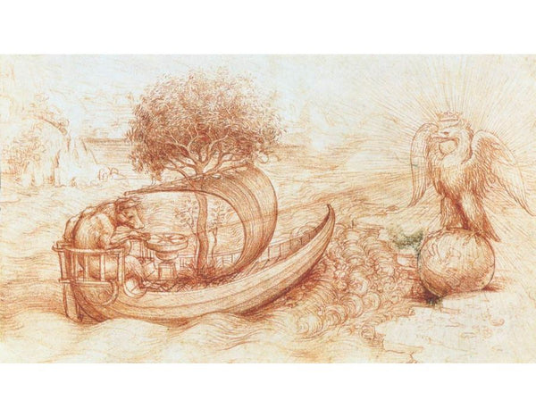 Allegory with wolf and eagle 