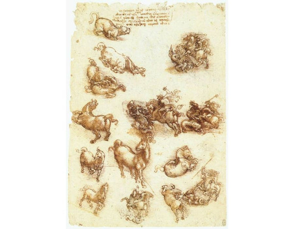 Study sheet with horses 