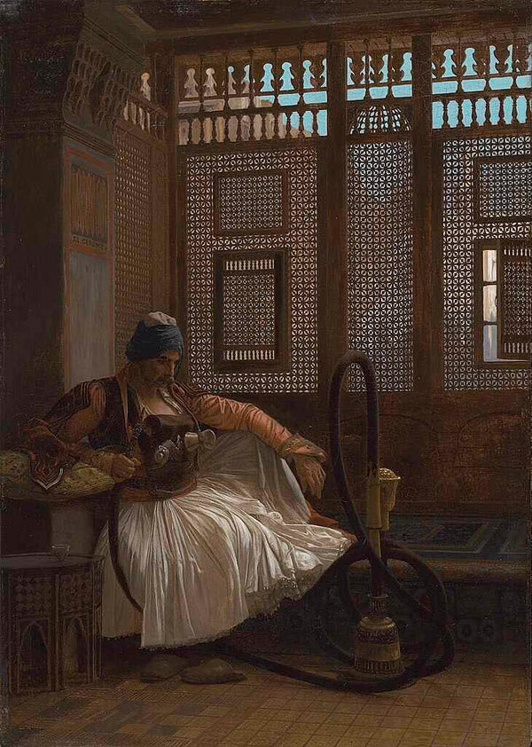 Janissary Smoking Painting by Jean-Leon