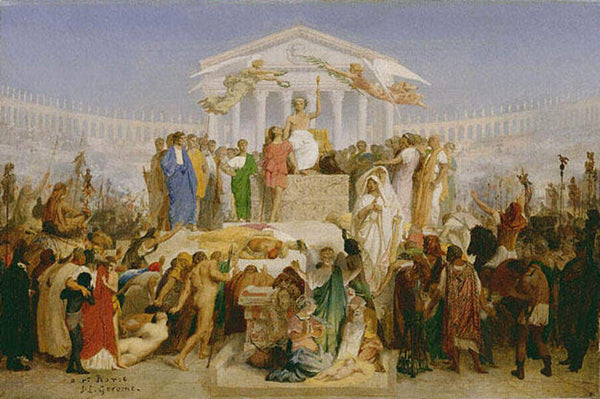 Study For The Age Of Augustus Birth Of Christ Painting by Jean-Leon