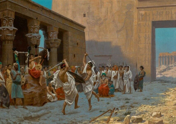 Pyrrhic Dance Painting by Jean-Leon