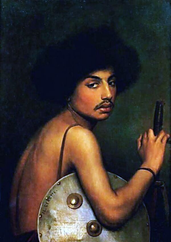 Bisharin Warrior Painting by Jean-Leon