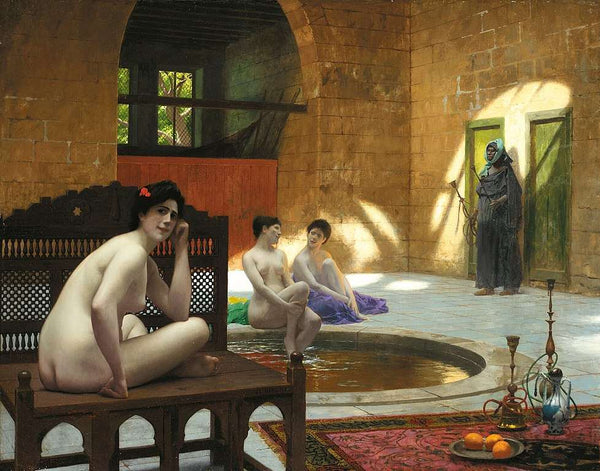 Femmes Au Bain Painting by Jean-Leon