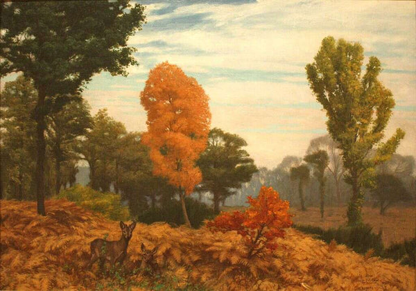 Memories of Acheres (Souvenir d'Acheres) Painting by Jean-Leon
