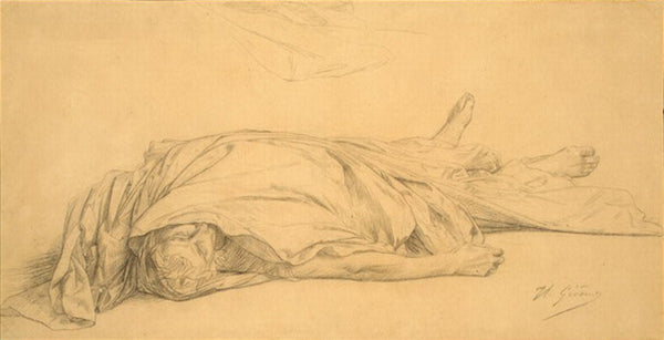 The Dead Caesar [detail: 3] Painting by Jean-Leon