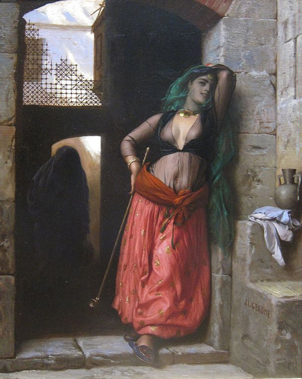 The Almeh with Pipe Painting by Jean-Leon