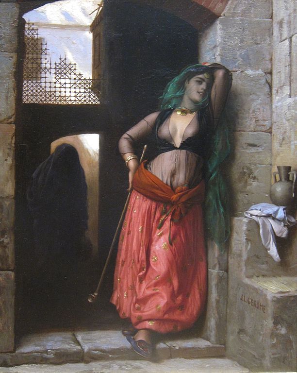 The Almeh with Pipe Painting by Jean-Leon