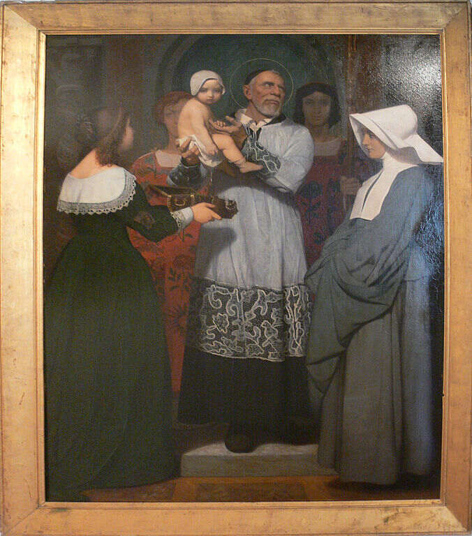 Saint Vincent of Paule Painting by Jean-Leon