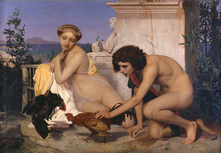 The Cock Fight Painting by Jean-Leon