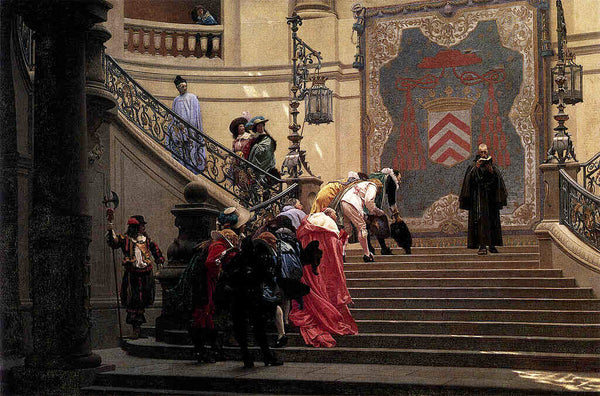 L'Éminence Grise, salon of 1874 Painting by Jean-Leon