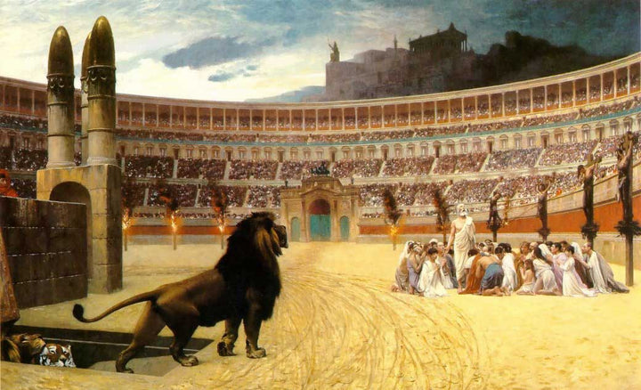 Last Prayers of the Christian Martyrs Painting by Jean-Leon