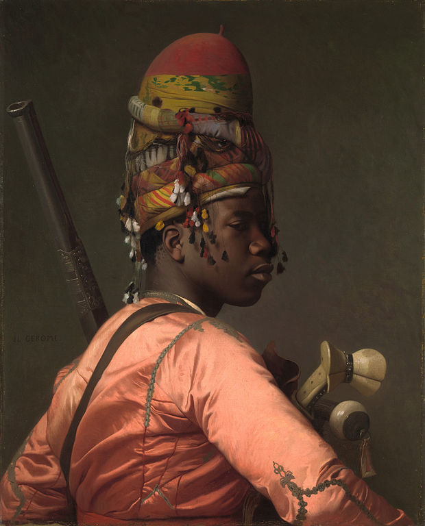 Black Bashi Bazouk Painting by Jean-Leon