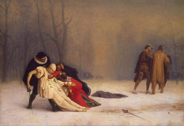 Duel After a Masquerade Ball Painting by Jean-Leon