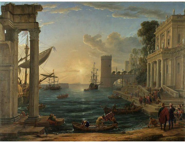 Seaport with the Embarkation of the Queen of Sheba, 1648 