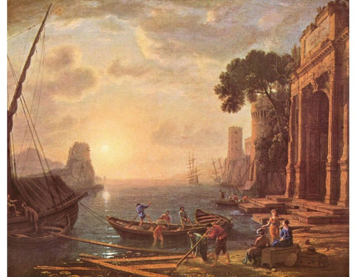 Port at sunset 
