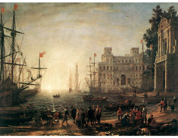 Port Scene with the Villa Medici 1637 