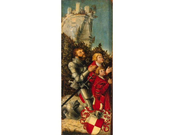 Portrait of a Knight with his two sons 