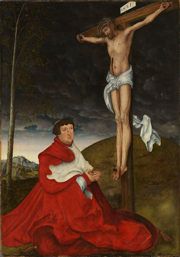 Albert Cardinal Elector of Mainz at the foot of the Cross 