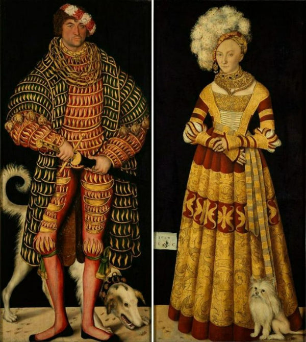 Portraits of Henry the Pious, Duke of Saxony and his wife Katharina von Mecklenburg 1514 