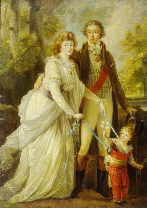 Count Nikolai Tolstoy with his wife Anna Ivanovna and their son Alexander 