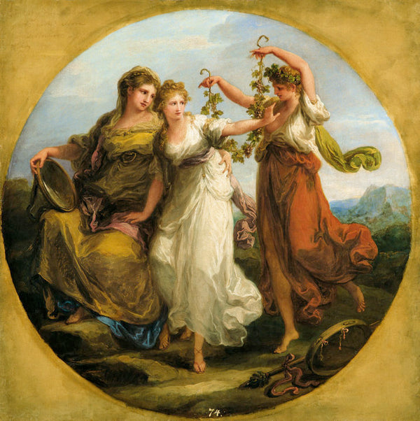 Beauty supported by Prudence Scorns the Offering of Folly 