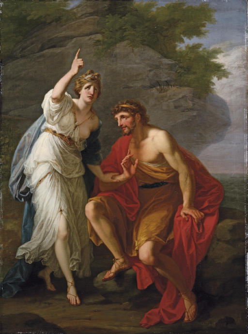 Calypso calling heaven and earth to witness her sincere affection to Ulysses 