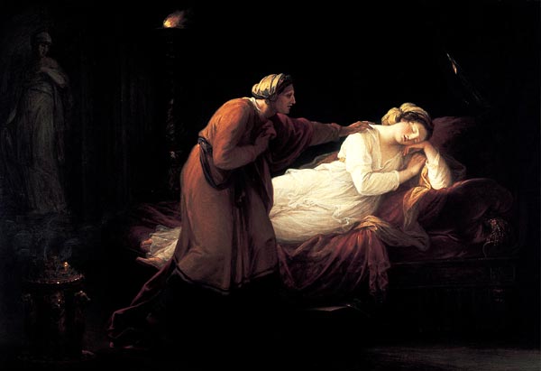 Penelope is woken by Euryclea 