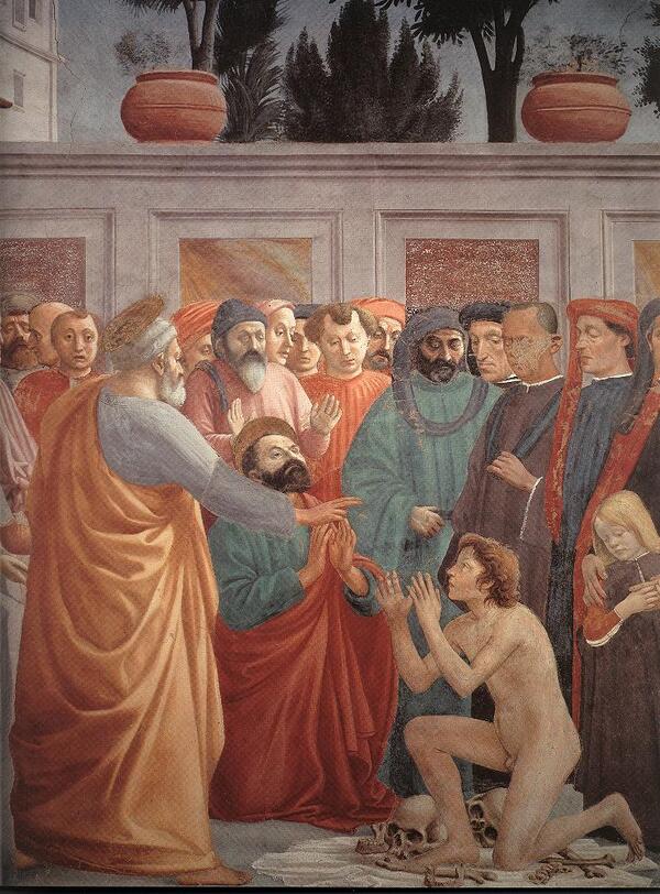 Raising the Son of Theophilus (Later finished by Filippino Lippi) 