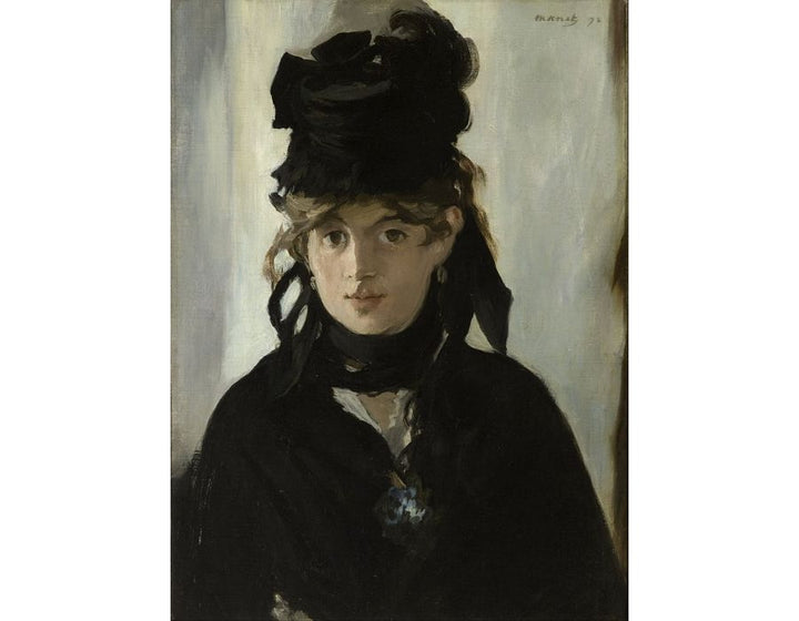 Berthe Morisot Holding a Bunch of Violets 1872 
