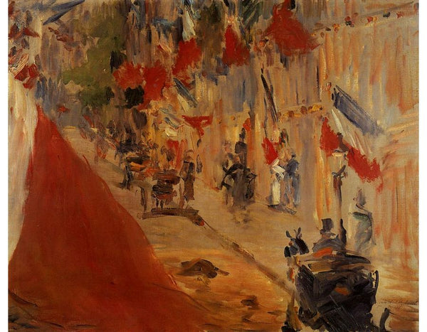 Rue Mosnier Decorated with Flags 