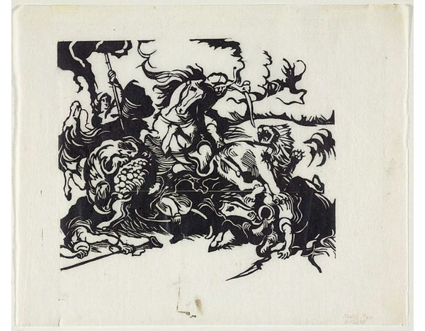Lion Hunt (after Delacroix) 