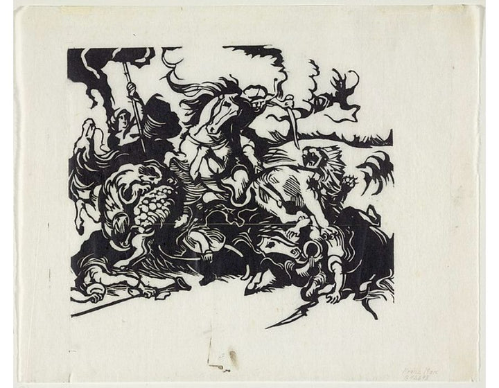 Lion Hunt (after Delacroix) 