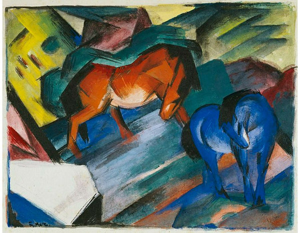 Red And Blue Horse 