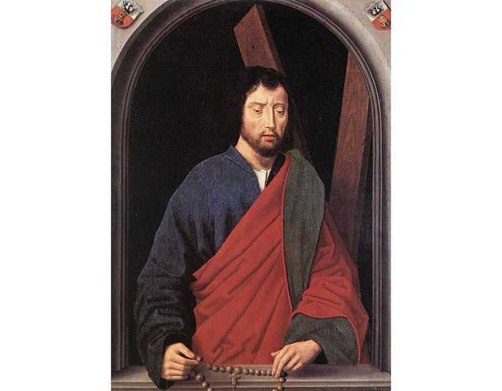 St Andrew (left wing of a diptych, reverse) 1490s 