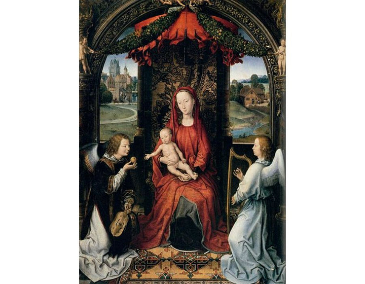 Madonna And Child With Two Angels