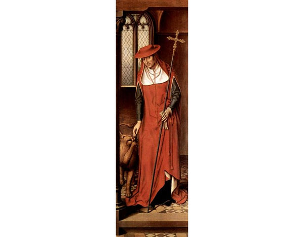 Altar triptych from the Lübeck Cathedral, now in the St. Annen-Museum, right wing St. Jerome 