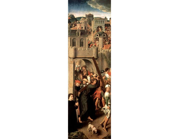 Altar triptych from the Lübeck Cathedral, now in the St. Annen-Museum, left wing of the Cross 