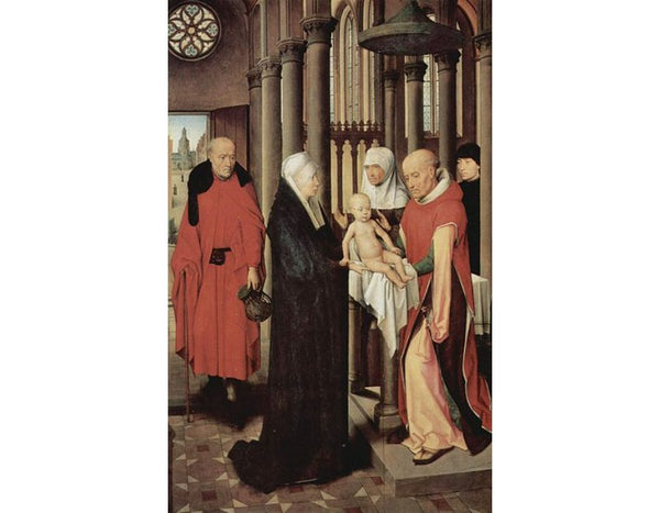 Adoration of the Magi altar, right panel presentation in the temple 