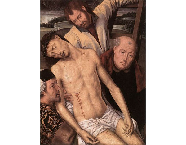 Granada-diptych, left wing Taking from the Cross 