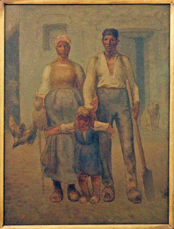 The Peasant Family, 1871-72 Painting by Jean-Francois Millet