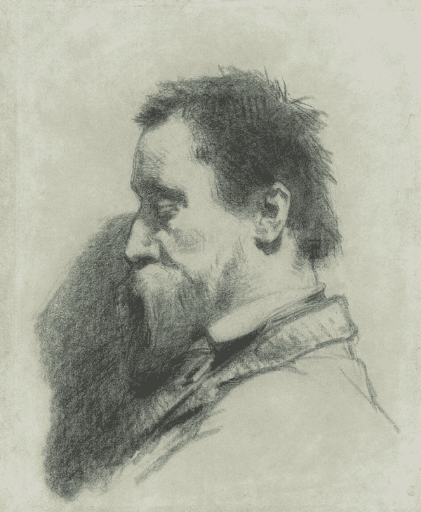 Portrait Of A Man Said To Be Leopold Desbrosses Painting by Jean-Francois Millet