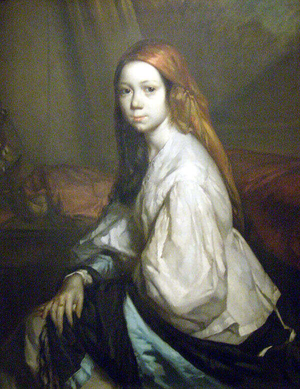 Portrait of Pauline Ono (d.1844) Painting by Jean-Francois Millet
