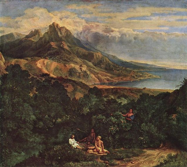 Italienische Küstenlandschaft Painting by Jean-Francois Millet