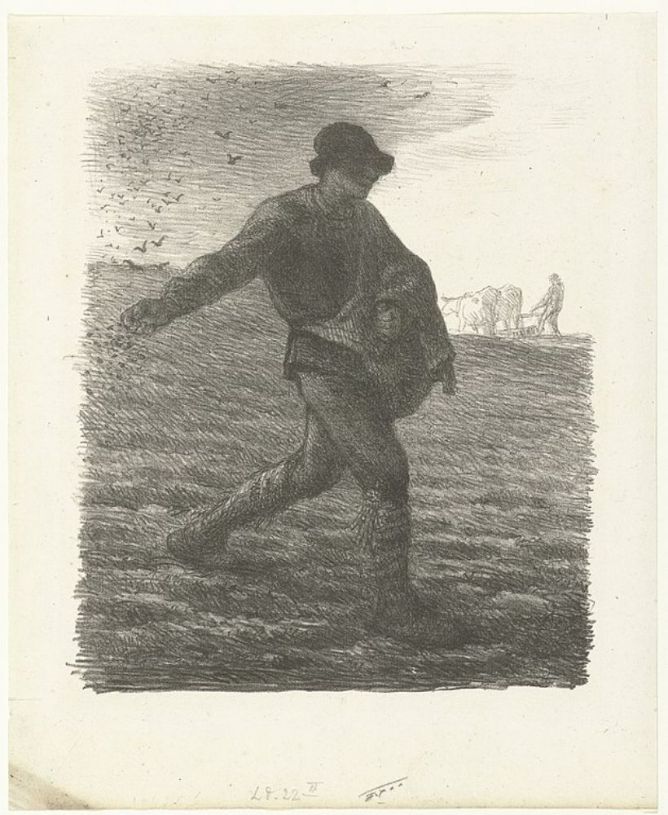 Le Semeur Painting by Jean-Francois Millet