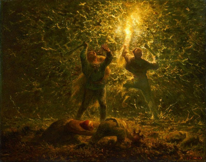 Hunting Birds at Night Painting by Jean-Francois Millet