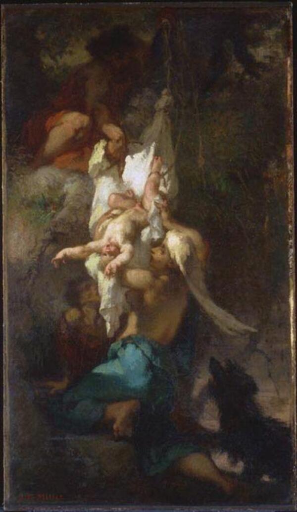 Oedipus Taken Down from the Tree Painting by Jean-Francois Millet