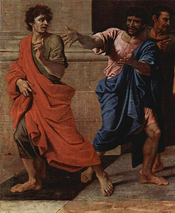 Christ and the adulteress, Detail 