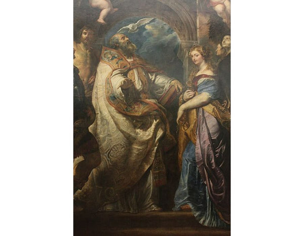 Saint Gregory With Saints Domitilla Maurus And Papianus 